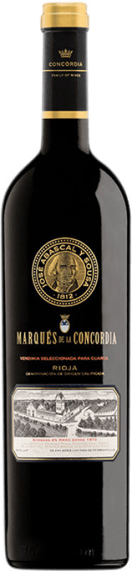 48,95 € Бесплатная доставка | Красное вино Marqués de La Concordia VSG D.O.Ca. Rioja Ла-Риоха Испания Tempranillo — Темпранильо Бутылка 75 cl