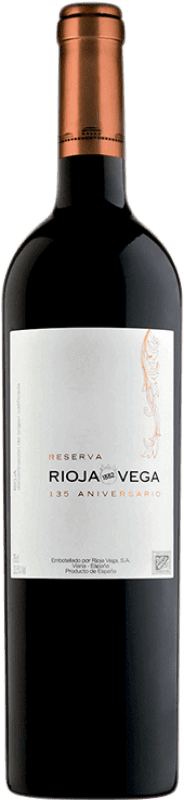 45,95 € Envoi gratuit | Vin rouge Rioja Vega 135 Aniversario Réserve D.O.Ca. Rioja La Rioja Espagne Tempranillo, Graciano, Mazuelo Bouteille 75 cl