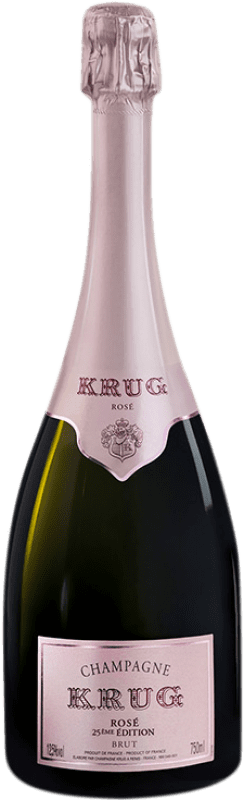 494,95 € Envio grátis | Espumante rosé Krug Rosé 25ème Édition A.O.C. Champagne Champagne França Pinot Preto, Chardonnay, Pinot Meunier Garrafa 75 cl