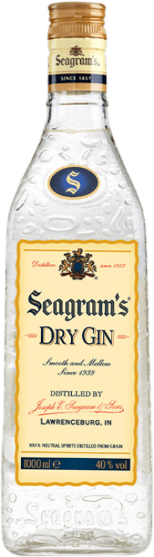 31,95 € Spedizione Gratuita | Gin Seagram's Dry Gin stati Uniti Bottiglia 1 L