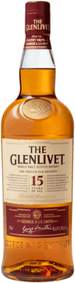 98,95 € 免费送货 | 威士忌单一麦芽威士忌 Glenlivet 苏格兰 英国 15 岁 瓶子 70 cl