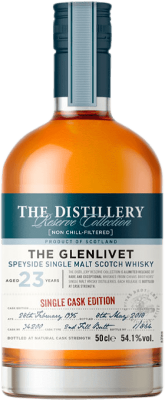 235,95 € Envío gratis | Whisky Single Malt Glenlivet Single Cask Edition Butt Escocia Reino Unido 23 Años Botella Medium 50 cl
