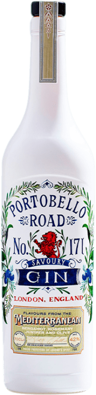 49,95 € Kostenloser Versand | Gin Portobello Road Gin Savoury Mediterranean Großbritannien Flasche 70 cl