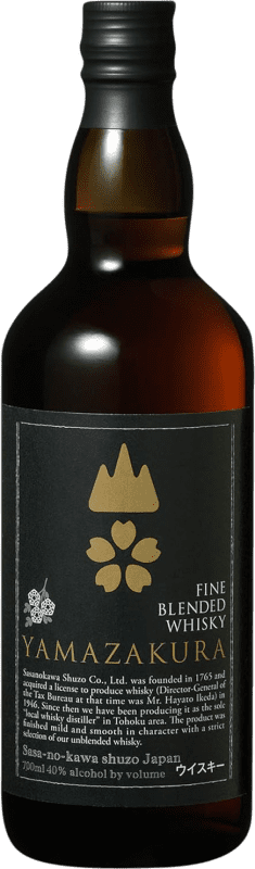 72,95 € Free Shipping | Whisky Blended Sasa-no-kawa Shuzo Yamazakura Black Label Edition Japan Bottle 70 cl