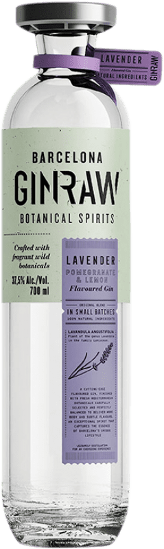 44,95 € Spedizione Gratuita | Gin Ginraw Gin Lavanda Lavender D.O. Catalunya Catalogna Spagna Bottiglia 70 cl