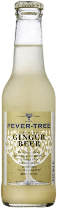 8,95 € Envio grátis | Caixa de 4 unidades Refrescos e Mixers Fever-Tree Ginger Beer Reino Unido Garrafa Pequena 20 cl