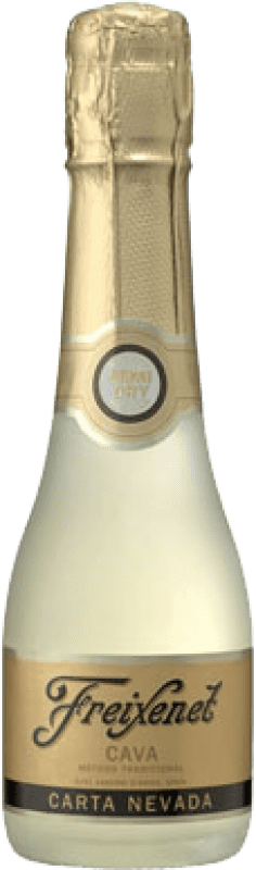 8,95 € Kostenloser Versand | 3 Einheiten Box Weißer Sekt Freixenet Carta Nevada D.O. Cava Spanien Macabeo, Xarel·lo, Parellada Kleine Flasche 20 cl