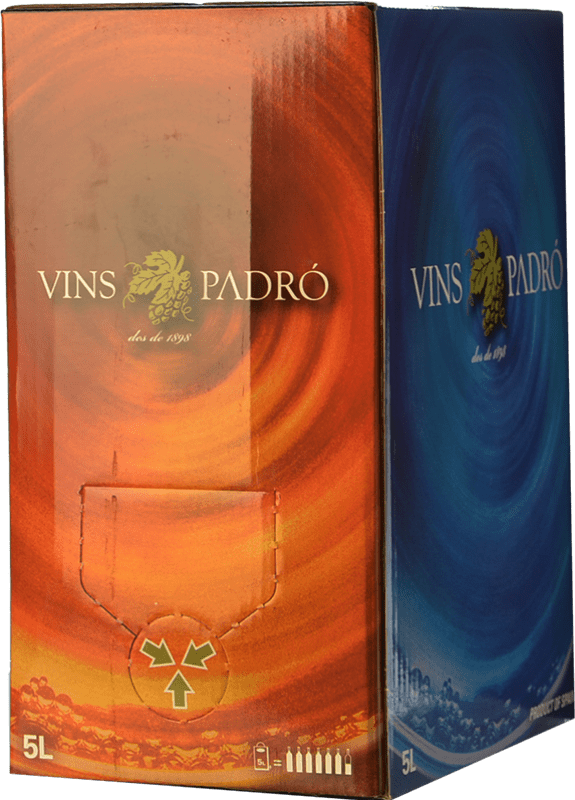 17,95 € Kostenloser Versand | Rosé-Wein Padró Rosado Spanien Bag in Box 5 L