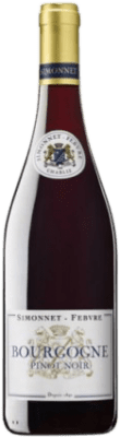 22,95 € Kostenloser Versand | Roter Sekt Simonnet-Febvre A.O.C. Bourgogne Frankreich Pinot Schwarz Flasche 75 cl