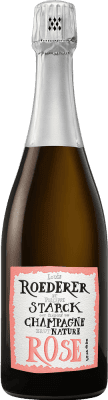 126,95 € Envio grátis | Espumante rosé Louis Roederer Philippe Starck Rosé A.O.C. Champagne França Pinot Preto, Chardonnay, Pinot Meunier Garrafa 75 cl