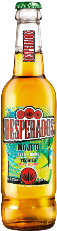 11,95 € 免费送货 | 盒装6个 啤酒 Desperados 法国 三分之一升瓶 33 cl Lime — 青柠, Mint — 薄荷, Mojito — 莫希托, Tequila — 龙舌兰酒