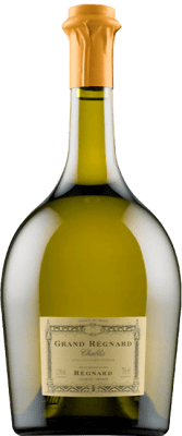 32,95 € Envio grátis | Vinho branco Régnard Grand Régnard A.O.C. Chablis França Chardonnay Meia Garrafa 37 cl