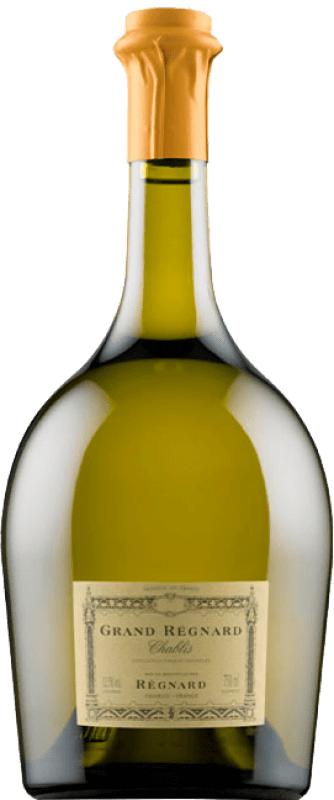 34,95 € Envio grátis | Vinho branco Régnard Grand Régnard A.O.C. Chablis França Chardonnay Meia Garrafa 37 cl