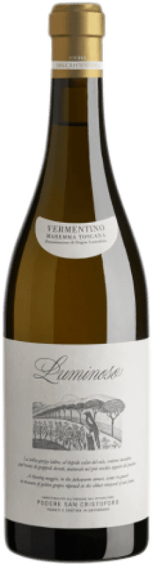 17,95 € Free Shipping | White wine San Cristoforo Luminoso D.O.C. Maremma Toscana Italy Trebbiano, Vermentino Bottle 75 cl