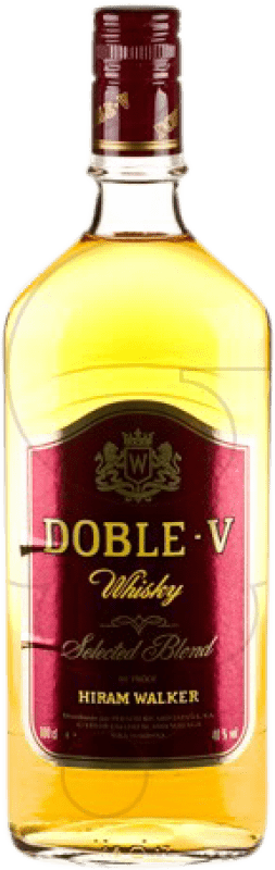 18,95 € Free Shipping | Whisky Blended Hiram Walker Doble V Spain Bottle 1 L