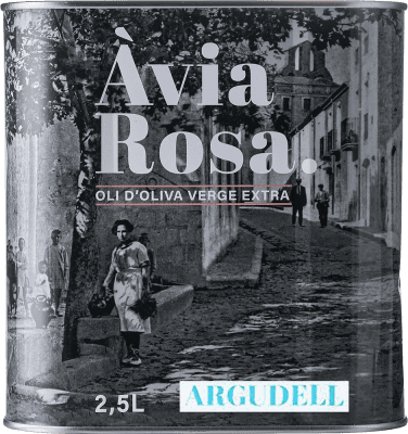 46,95 € 送料無料 | オリーブオイル Oli Avia. Rosa カタロニア スペイン Argudell 大きな缶 2,5 L