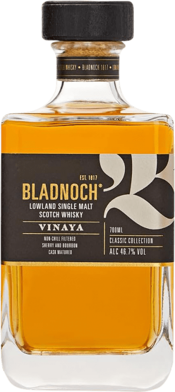 72,95 € Envío gratis | Whisky Single Malt Bladnoch Vinaya Escocia Reino Unido 70 cl