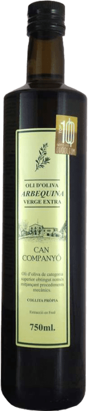 10,95 € Envío gratis | Aceite de Oliva Can Companyó España Botella 75 cl