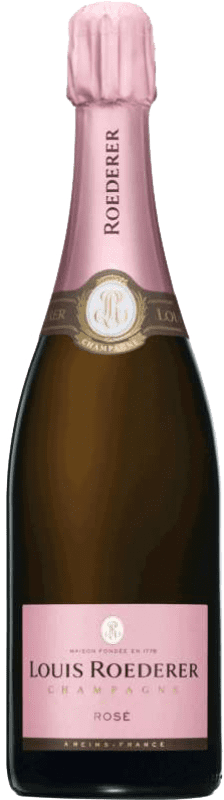 66,95 € Envío gratis | Espumoso Rosado Louis Roederer Brut Rosé — Rosado Gran Reserva A.O.C. Champagne Champagne Francia Media Botella 37 cl