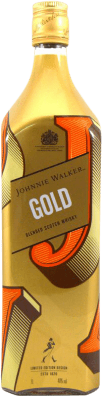 86,95 € Spedizione Gratuita | Whisky Blended Johnnie Walker Gold — Edizione Oro, Edizione Limitata Riserva Regno Unito Bottiglia 1 L