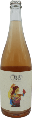 17,95 € 免费送货 | 玫瑰气泡酒 Celler Tuets Ancestral 加泰罗尼亚 西班牙 Trepat 瓶子 75 cl