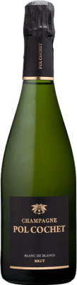 49,95 € Бесплатная доставка | Белое игристое Pol Cochet Millésimé Blanc de Blancs брют Гранд Резерв A.O.C. Champagne шампанское Франция Chardonnay бутылка 75 cl