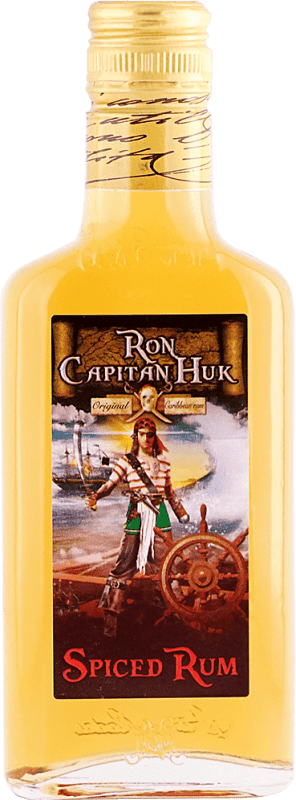 6,95 € Бесплатная доставка | Ром Capitan Huk. Spiced Испания Маленькая бутылка 20 cl