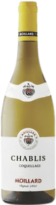 27,95 € Envío gratis | Vino blanco Moillard Grivot Coquillage Crianza A.O.C. Chablis Borgoña Francia Botella 75 cl