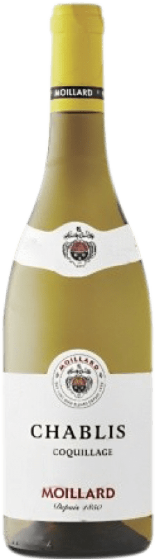 27,95 € Kostenloser Versand | Weißwein Moillard Grivot Coquillage Alterung A.O.C. Chablis Burgund Frankreich Flasche 75 cl