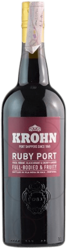 11,95 € Spedizione Gratuita | Vino fortificato Krohn Ruby Port I.G. Porto porto Portogallo Bottiglia 75 cl