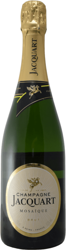 14,95 € Бесплатная доставка | Белое игристое Jacquart Mosaique брют Гранд Резерв A.O.C. Champagne шампанское Франция Половина бутылки 37 cl