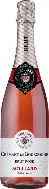 14,95 € Envio grátis | Espumante rosé Moillard Grivot Cremant Rose Brut Grande Reserva A.O.C. Bourgogne Borgonha França Garrafa 75 cl