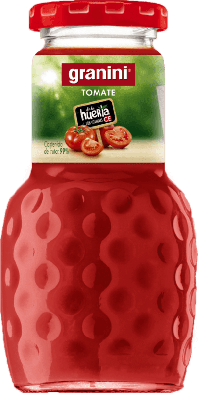 37,95 € Envio grátis | Caixa de 24 unidades Refrescos e Mixers Granini Tomate 100% Exprimido con Pulpa Espanha Garrafa Pequena 20 cl