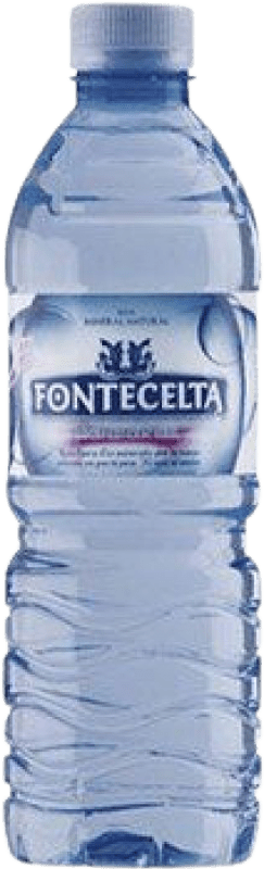 9,95 € Envio grátis | Caixa de 40 unidades Água Fontecelta Mineral Natural Galiza Espanha Garrafinha Terço 33 cl PET