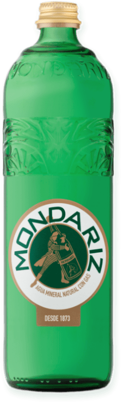 10,95 € Kostenloser Versand | 24 Einheiten Box Wasser Mondariz 1873 con Gas Vidrio RET Galizien Spanien Drittel-Liter-Flasche 33 cl