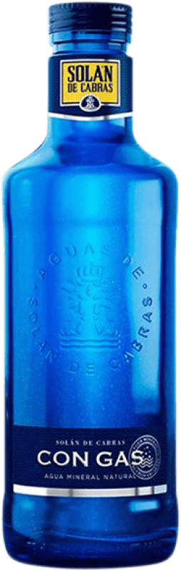 32,95 € Бесплатная доставка | Коробка из 24 единиц Вода Solán de Cabras Gas Кастилия-Леон Испания треть литровая бутылка 33 cl