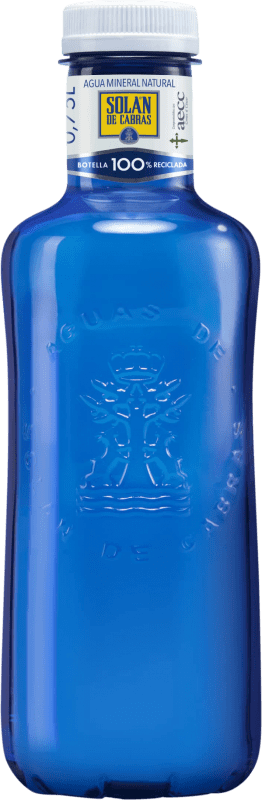 10,95 € Бесплатная доставка | Коробка из 12 единиц Вода Solán de Cabras PET Кастилия-Леон Испания бутылка 75 cl