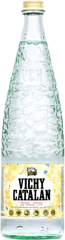 35,95 € Envío gratis | Caja de 12 unidades Agua Vichy Catalan Gas Vidrio Cataluña España Botella 1 L