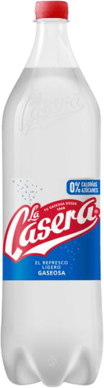 11,95 € 免费送货 | 盒装6个 饮料和搅拌机 La Casera Gaseosa PET 西班牙 特别的瓶子 1,5 L