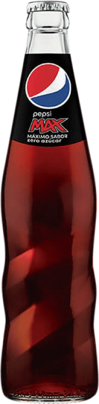 33,95 € Free Shipping | 24 units box Soft Drinks Pepsi Max Zero Spain Third-Liter Bottle 35 cl Glass RET