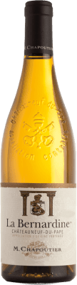 62,95 € Free Shipping | White wine Michel Chapoutier Bernardine Blanc A.O.C. Châteauneuf-du-Pape Rhône France Grenache White, Roussanne, Grenache Grey, Clairette Blanche Bottle 75 cl