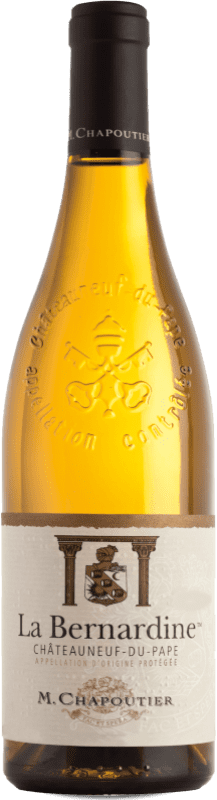 68,95 € 送料無料 | 白ワイン Michel Chapoutier Bernardine A.O.C. Châteauneuf-du-Pape ローヌ フランス Garnacha — グルナッシュ, Roussanne — ルーサンヌ, Clairette — クレレット ボトル 75 cl