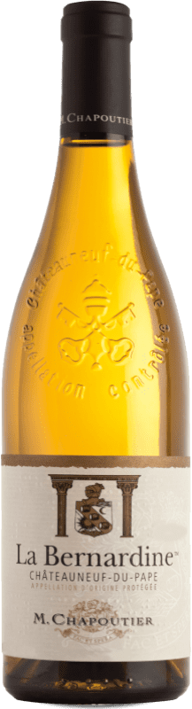 62,95 € Free Shipping | White wine Michel Chapoutier Bernardine Blanc A.O.C. Châteauneuf-du-Pape Rhône France Grenache White, Roussanne, Grenache Grey, Clairette Blanche Bottle 75 cl
