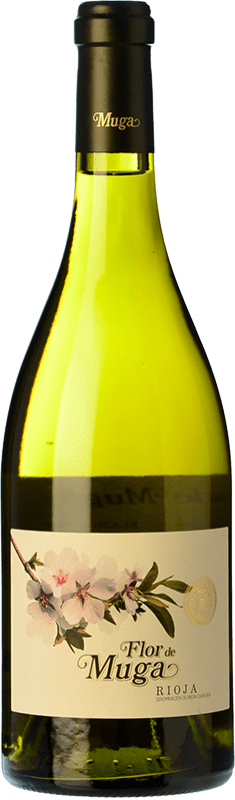42,95 € Envío gratis | Vino Blanco Muga Flor D.O.Ca. Rioja La Rioja España Garnacha, Viura, Maturana Botella 75 cl