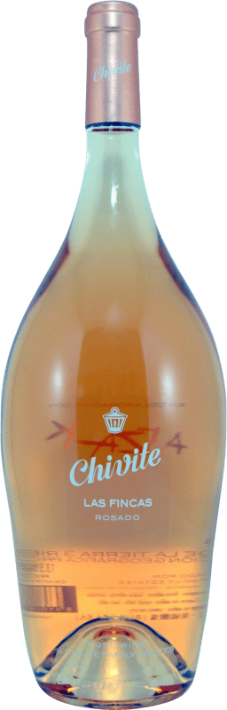 33,95 € 免费送货 | 玫瑰酒 Chivite Las Fincas Rosado I.G.P. Vino de la Tierra 3 Riberas 西班牙 Tempranillo, Grenache 瓶子 Magnum 1,5 L