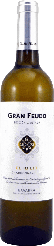 9,95 € 免费送货 | 白酒 Gran Feudo El Idilio D.O. Navarra 纳瓦拉 西班牙 Chardonnay 瓶子 75 cl