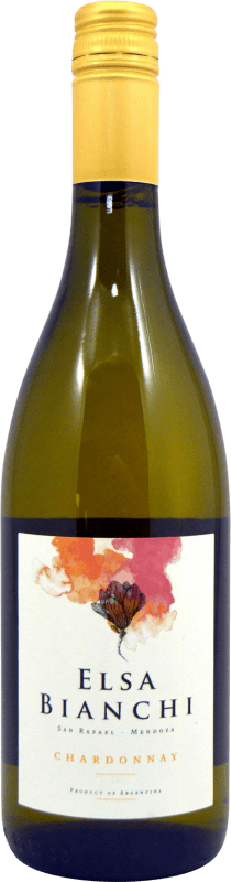 11,95 € 免费送货 | 白酒 Casa Bianchi Elsa I.G. Mendoza 门多萨 阿根廷 Chardonnay 瓶子 75 cl