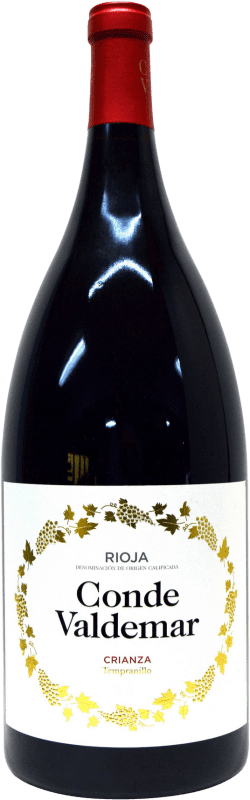 74,95 € 送料無料 | 赤ワイン Valdemar Conde de Valdemar 高齢者 D.O.Ca. Rioja ラ・リオハ スペイン Tempranillo, Mazuelo 特別なボトル 5 L