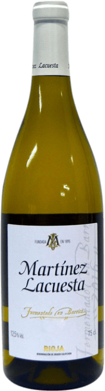 7,95 € Envoi gratuit | Vin blanc Martínez Lacuesta Fermentado en Barrica D.O.Ca. Rioja La Rioja Espagne Viura Bouteille 75 cl