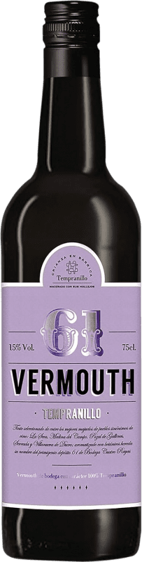 12,95 € Envío gratis | Vermut Cuatro Rayas 61 Vermouth España Tempranillo Botella 75 cl